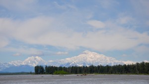 Mt McKinley from Talkeetna. Alaska in summer