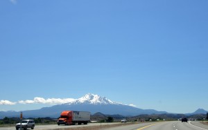 I-5 South with Mt.Shasta