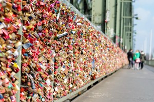 Love-locks on Hohenzollern bridge