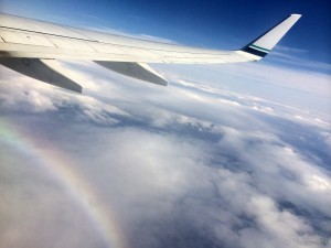 Rainbow from the flight