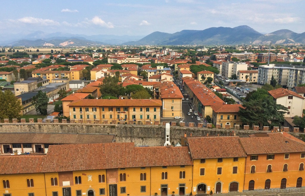 City of Pisa from top of the Leaning tower