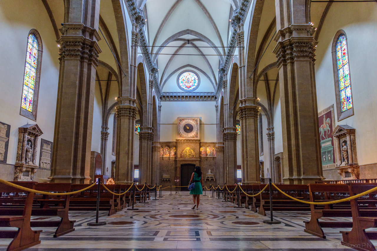 Inside Florence cathedral