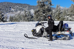 Snowmobiling in Gallatin national forest