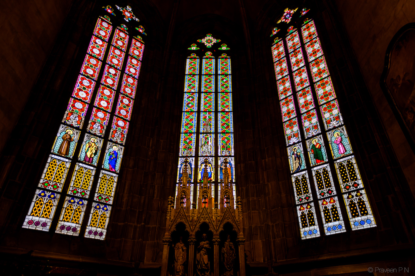 Windows of St. Vitus cathedral