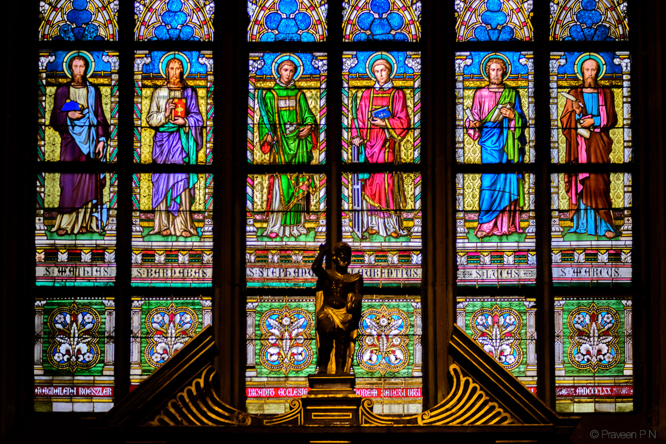 Window art in St. Vitus cathedral